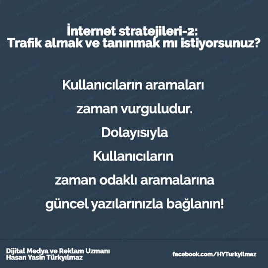 İnternet Stratejileri - 2 - Hasan Yasin Türkyılmaz Ankara Dijital medya ve Reklam Hizmetleri