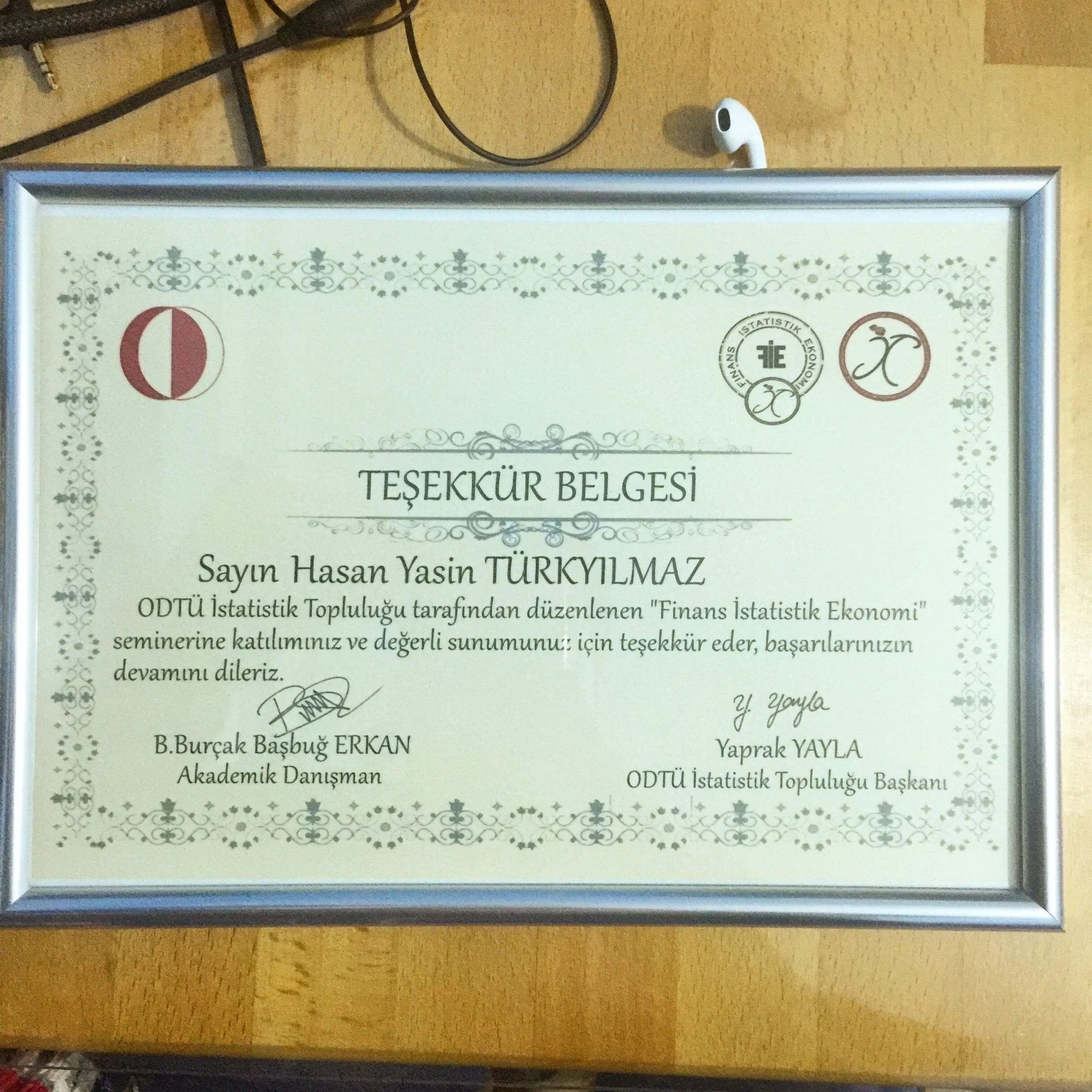 ODTÜ, Geleceğin mesleği dijital medya uzmanlığı teşekkür belgesi