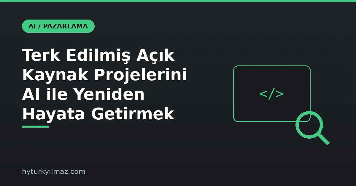 Açık kaynak projeleri AI ile canlandırma kapak görseli